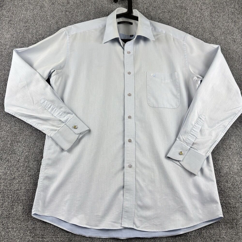 Paco Rabanne Mens 100 Shirt Light Blue Long Sleeve